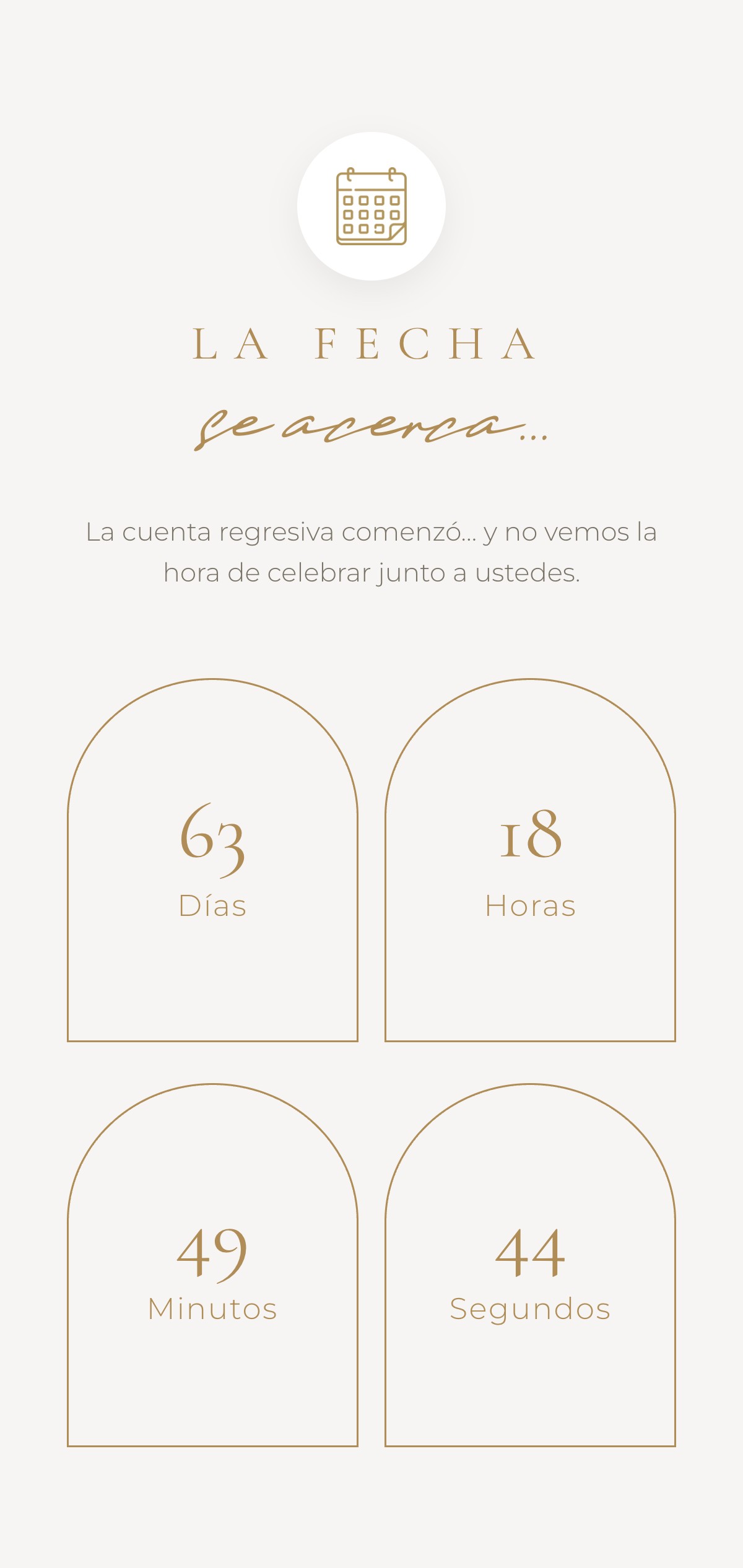 Cuenta regresiva de la invitación de Kharen y Camilo
